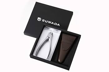 ＜美品＞SUWADA つめ切りLサイズ 革ケース付きギフトセット　色シルバー Amazon | SUWADA つめ切り クラシックL 革ケースセット（ギフト